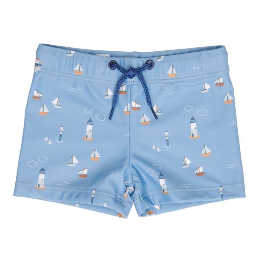 Clothing & Accessories Little Dutch Swimwear | Swim Pant Sailors Bay Dark Blue