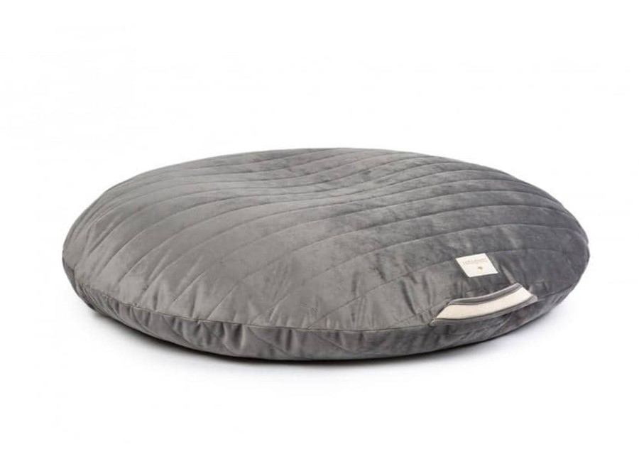 Nursery & Interior Nobodinoz Cushions | Sahara Floor Cushion / Bean Bag Slate Grey