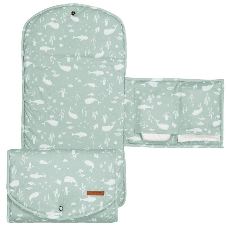 Mealtimes & Care Little Dutch Portable Changing Mats | Changing Pad Comfort Ocean Mint