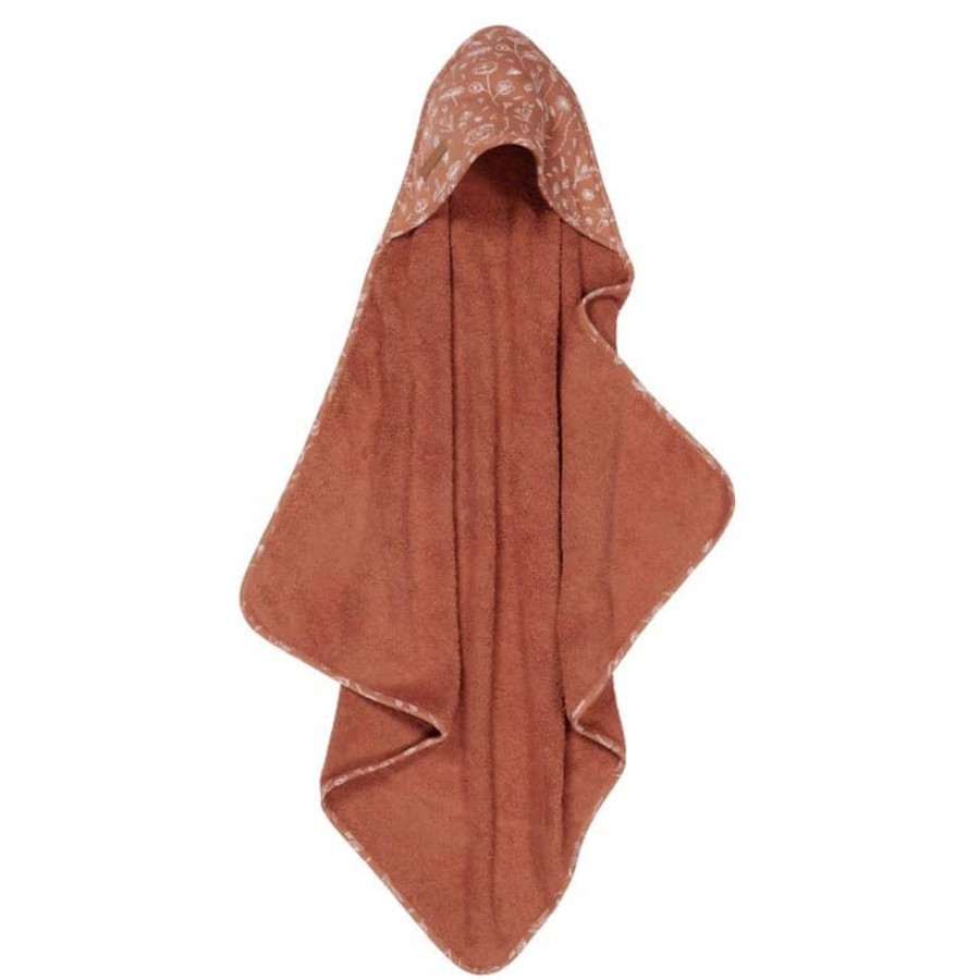 Mealtimes & Care Little Dutch Hooded Towels | Hooded Towel Wild Flowers Rust