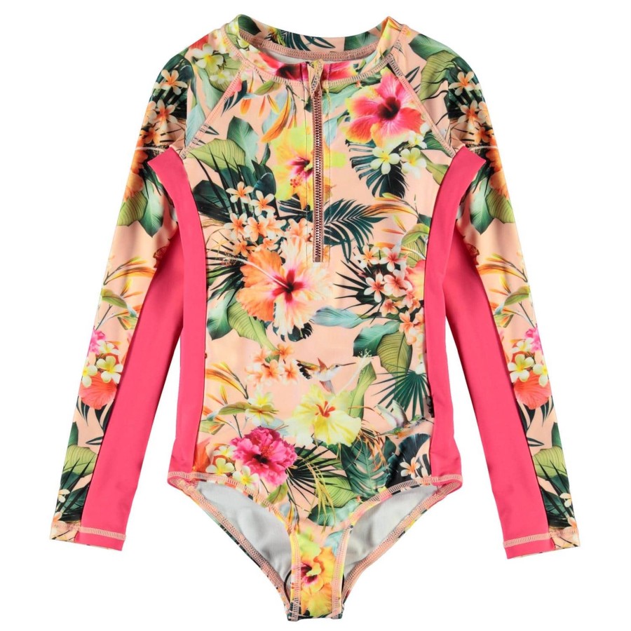 Clothing & Accessories Molo Swimwear | Necky - Hawaiian Flowers