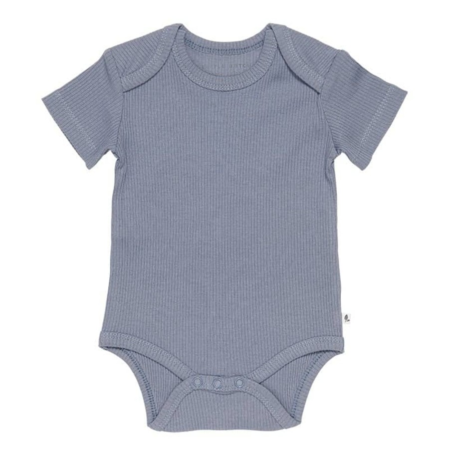 Clothing & Accessories Little Dutch Baby 0-2 Years | Bodysuit Short Sleeves Rib Blue