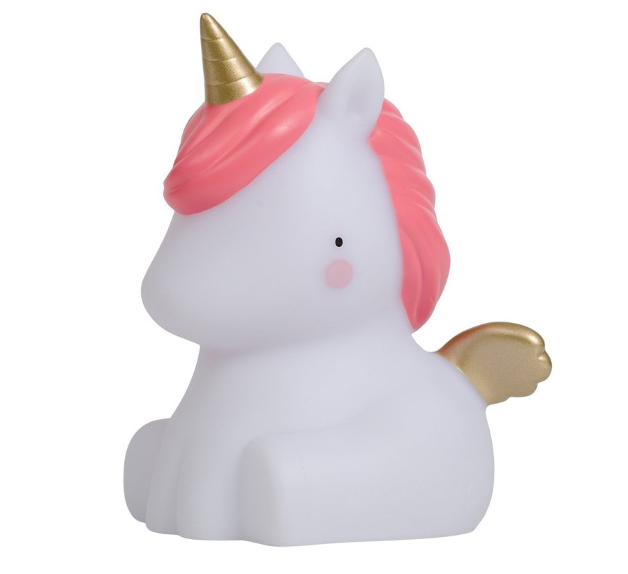 Nursery & Interior A Little Lovely Company Shelf Decor | Gold Unicorn Little Light