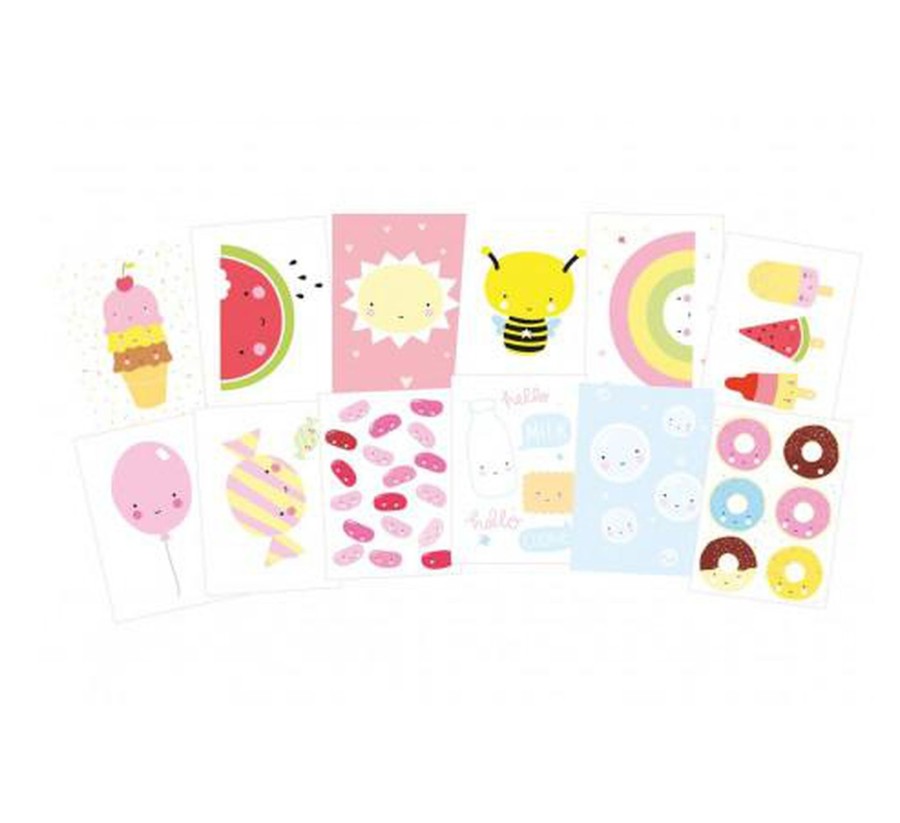 Outdoor A Little Lovely Company Kids Accessories & Travel Activities | Postcard Set - Cute Kawaii