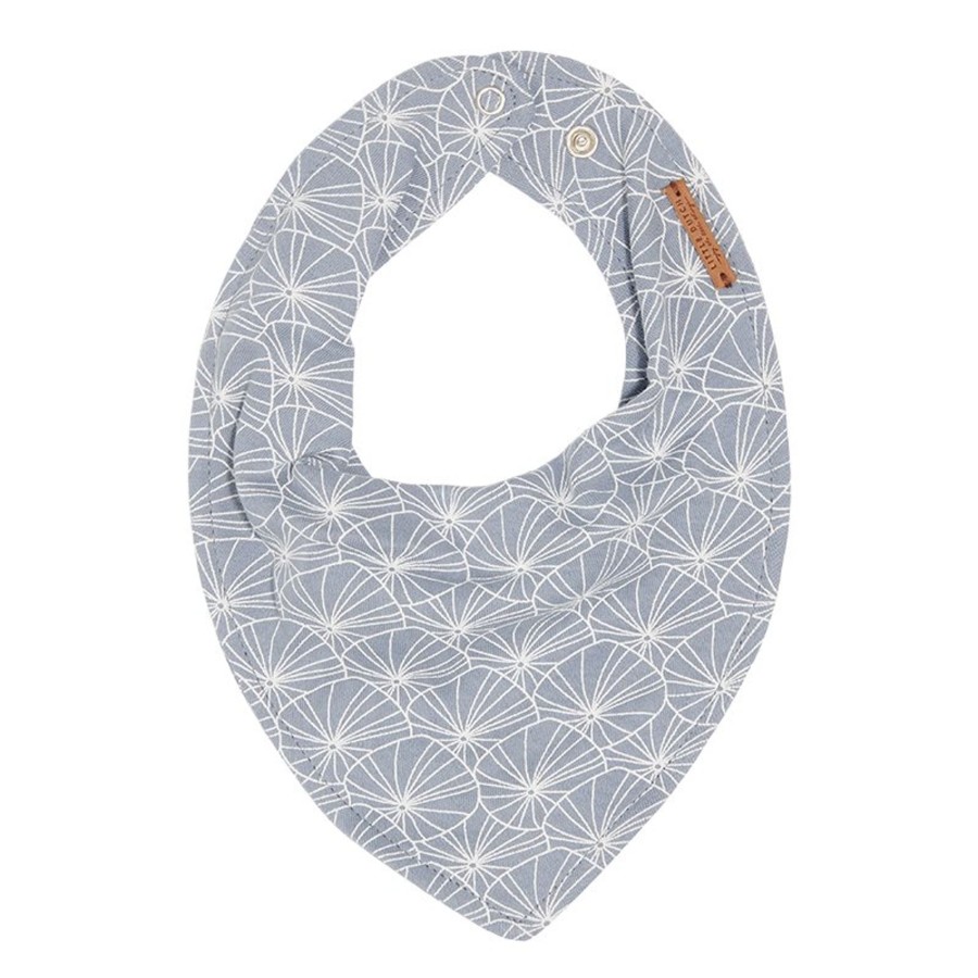 Mealtimes & Care Little Dutch Bibs & Overalls | Bandana Bib Lily Leaves Blue