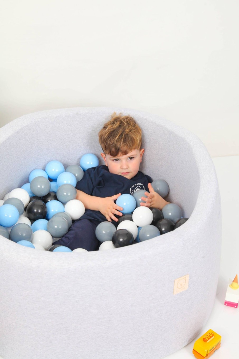 Toys & Play Misioo Ball Pits | Grey Ball Pit 90X40 | Blue/Black