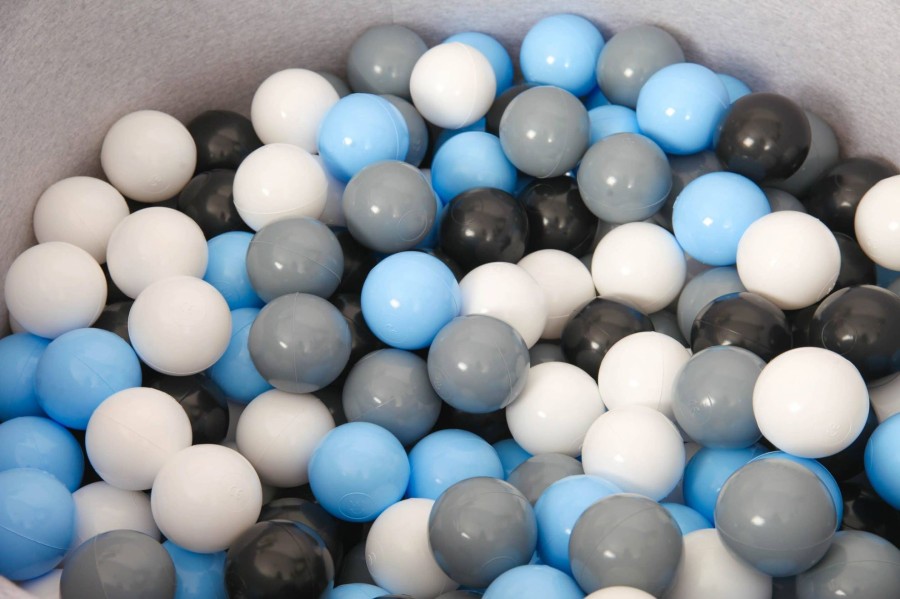 Toys & Play Misioo Ball Pits | Grey Ball Pit 90X40 | Blue/Black