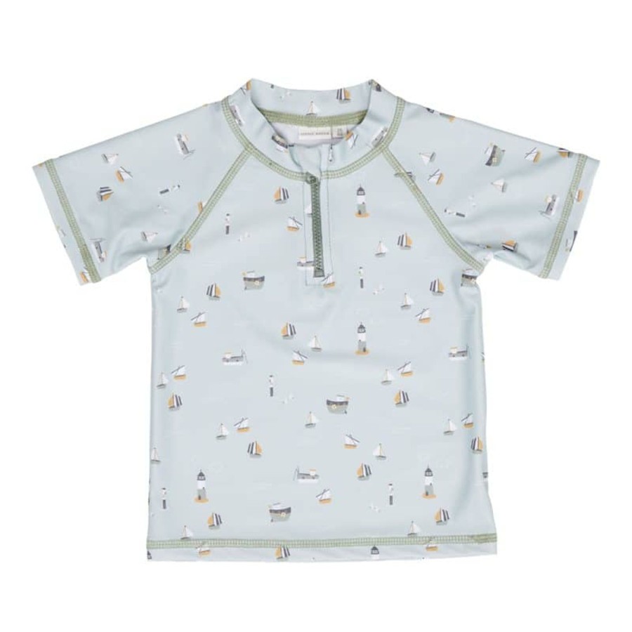 Clothing & Accessories Little Dutch Swimwear | Swim T-Shirt Sailors Bay Olive