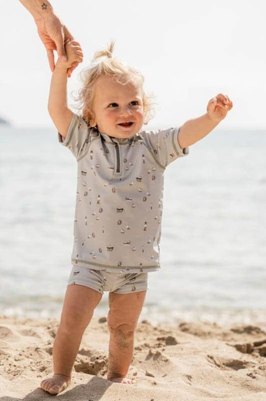 Clothing & Accessories Little Dutch Swimwear | Swim T-Shirt Sailors Bay Olive