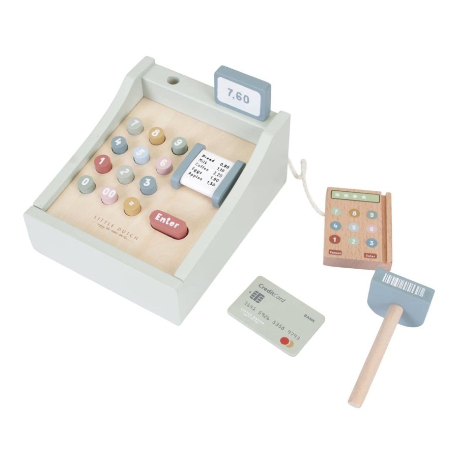 Toys & Play Little Dutch Role Play | Toy Cash Register With Scanner