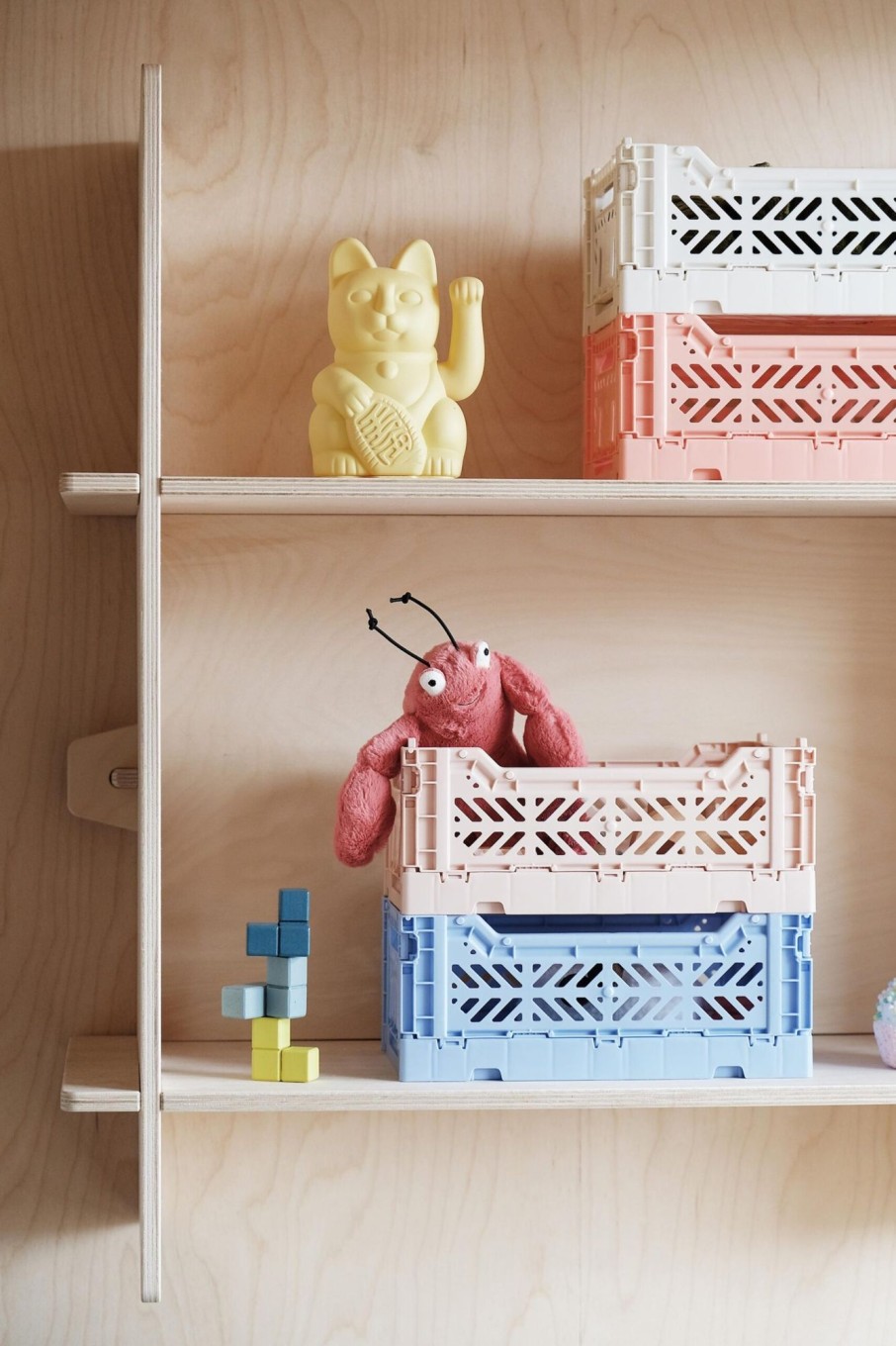 Nursery & Interior Aykasa Crates | Midi Folding Crate - Coconut Milk