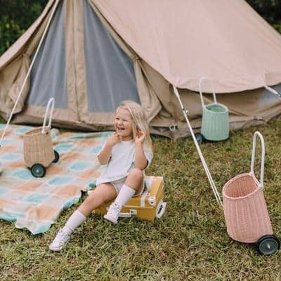 Outdoor Olli Ella Picnic Tupperware & Blankets | Rattan Original Luggy - Rose