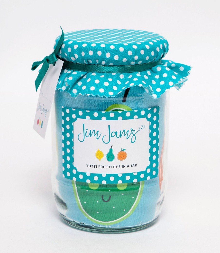 Mealtimes & Care Jim Jamz Dressing Gowns | Tutti Frutti Pj'S In A Jar - Turquoise