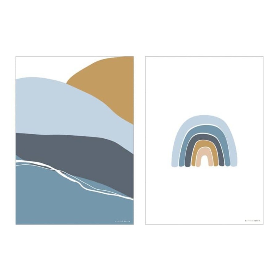 Nursery & Interior Little Dutch Art & Prints | Poster A3 - Horizon - Blue