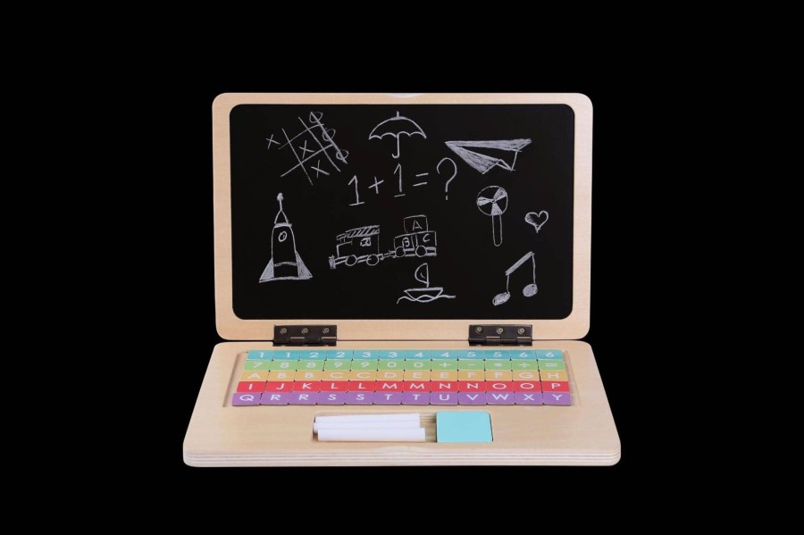 Toys & Play Gerrardo's Role Play | Wooden Laptop With 45 Accessories