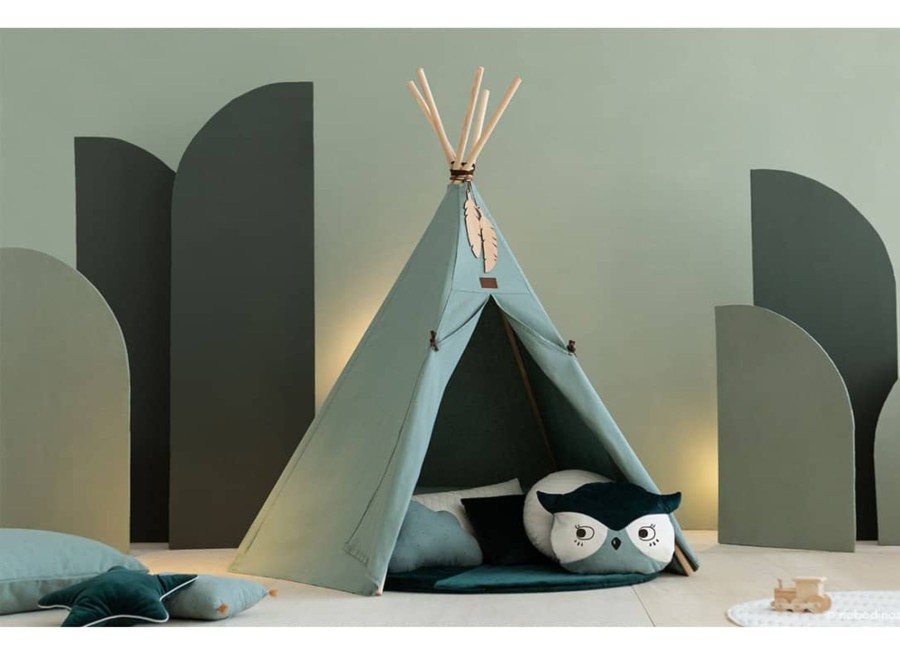 Nursery & Interior Nobodinoz Teepee, Tents & Tunnels | Nevada Teepee Eden Green