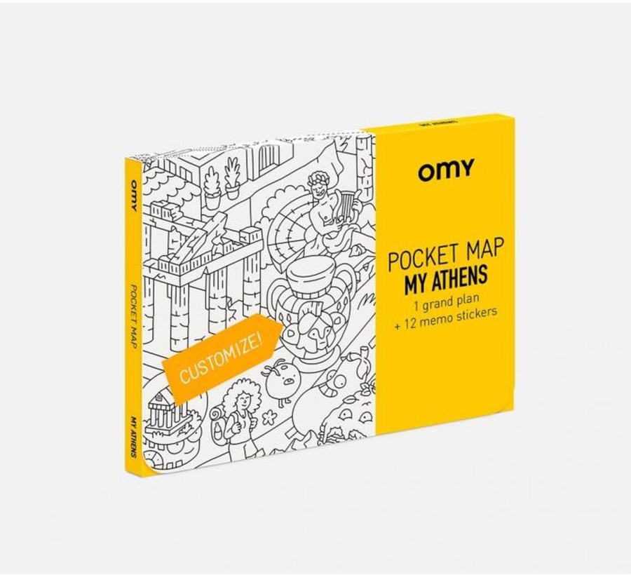 Outdoor OMY Kids Accessories & Travel Activities | My Athens Coloring Pocket Maps