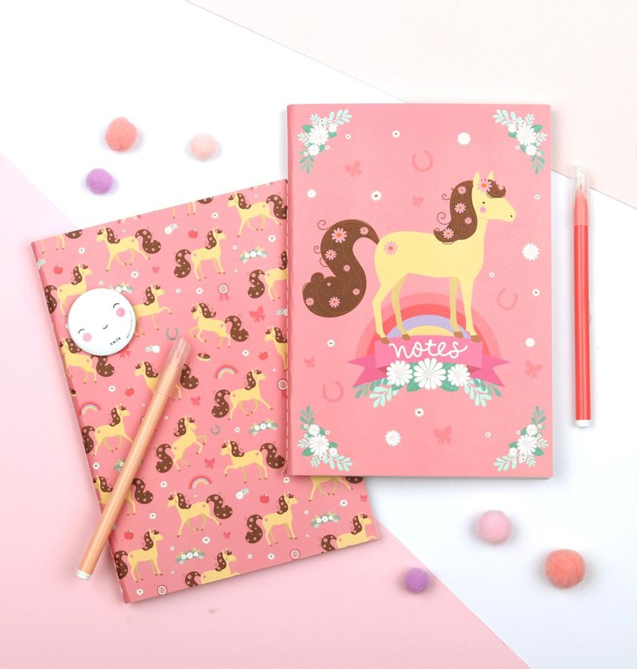 Clothing & Accessories A Little Lovely Company Pencil Cases & Stationery | A5 Notebook - Horse