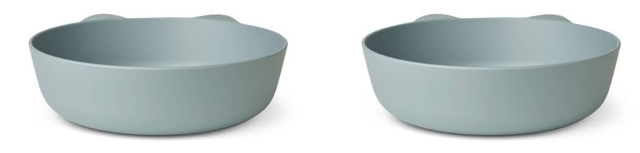 Mealtimes & Care Liewood Dinner Sets | Solina Bowl - 2 Pack Rabbit Sea Blue