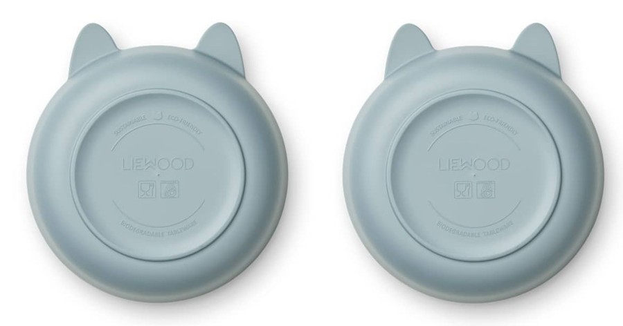 Mealtimes & Care Liewood Dinner Sets | Solina Bowl - 2 Pack Rabbit Sea Blue