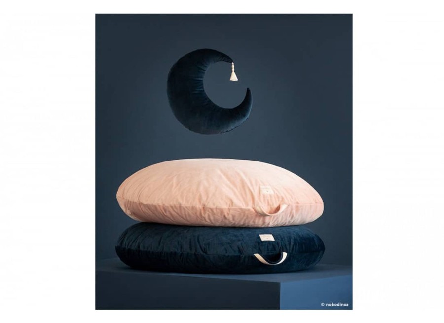 Outdoor Nobodinoz Accessories | Sahara Floor Cushion/Beanbag Velvet Night Blue