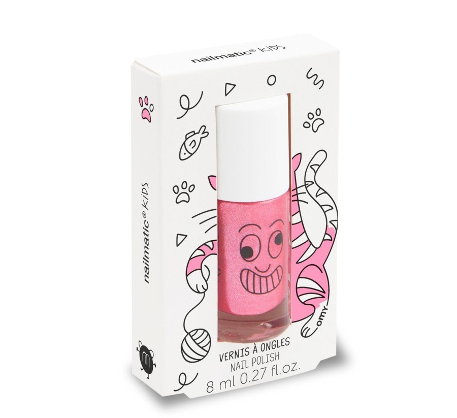 Clothing & Accessories Nailmatic Kids Beauty | Water-Based Nail Polish For Kids - Kitty - Candy Pink Glitter