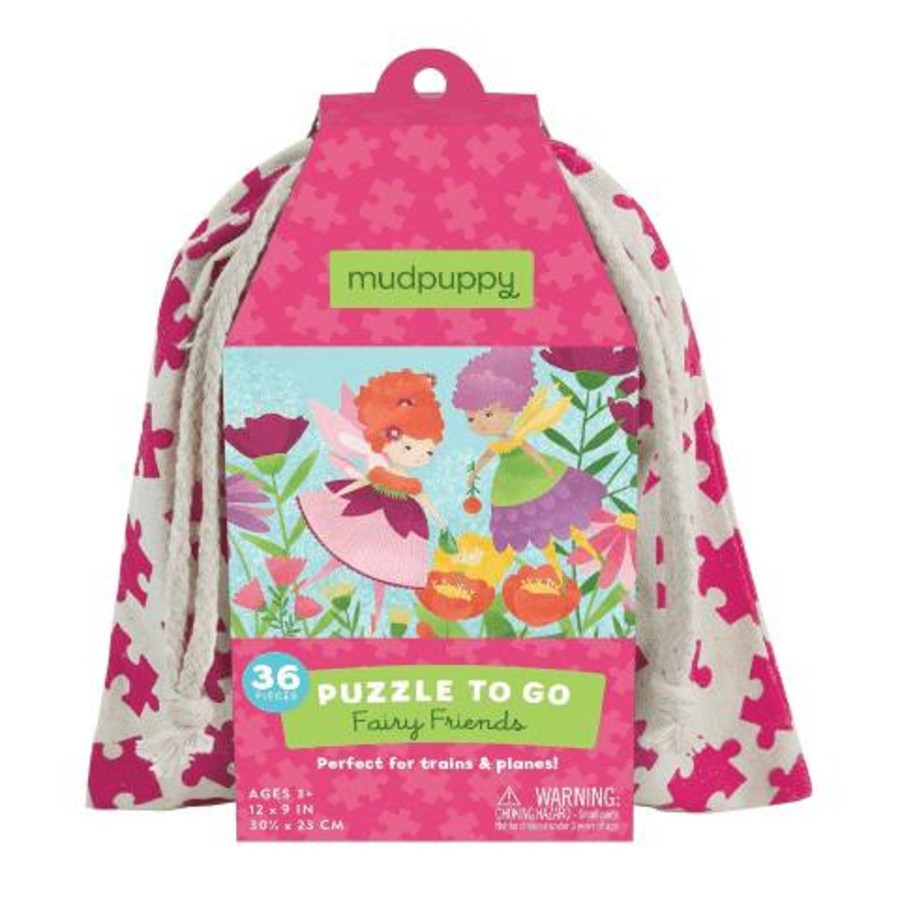 Toys & Play Mudpuppy Puzzles & Games | Fairies Puzzle To Go In Fabric Travel Bag