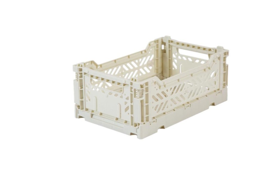 Nursery & Interior Aykasa Crates | Folding Crate In Coconut Milk- Mini