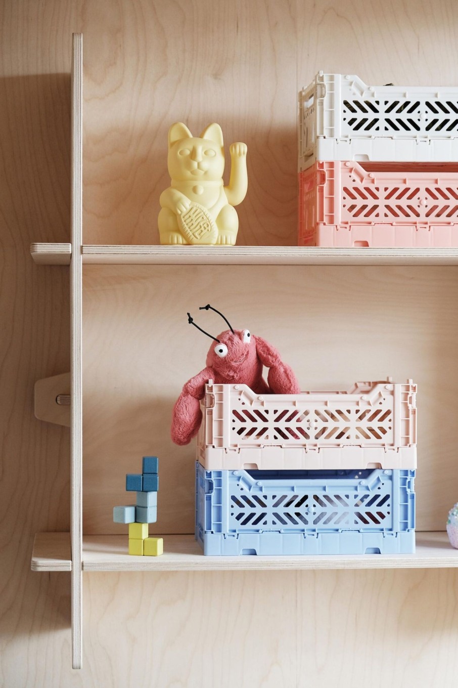 Nursery & Interior Aykasa Crates | Folding Crate In Coconut Milk- Mini