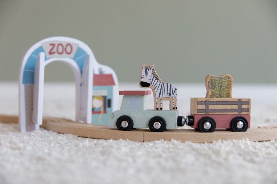 Toys & Play Little Dutch Cars & Transport | Railway Train Extension - Zoo