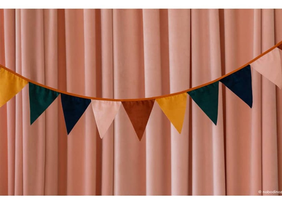 Nursery & Interior Nobodinoz Bunting & Garlands | Savanna Velvet Garland Sunset