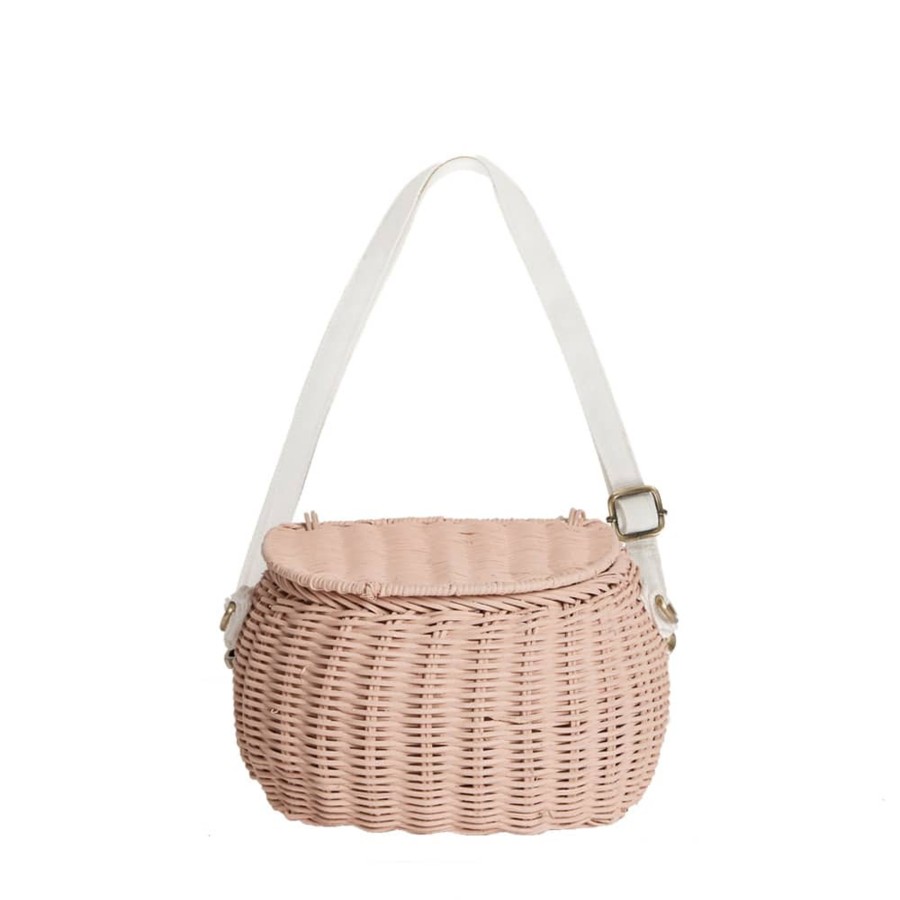 Outdoor Olli Ella Picnic Tupperware & Blankets | Mini Chari Rattan Bag-Rose