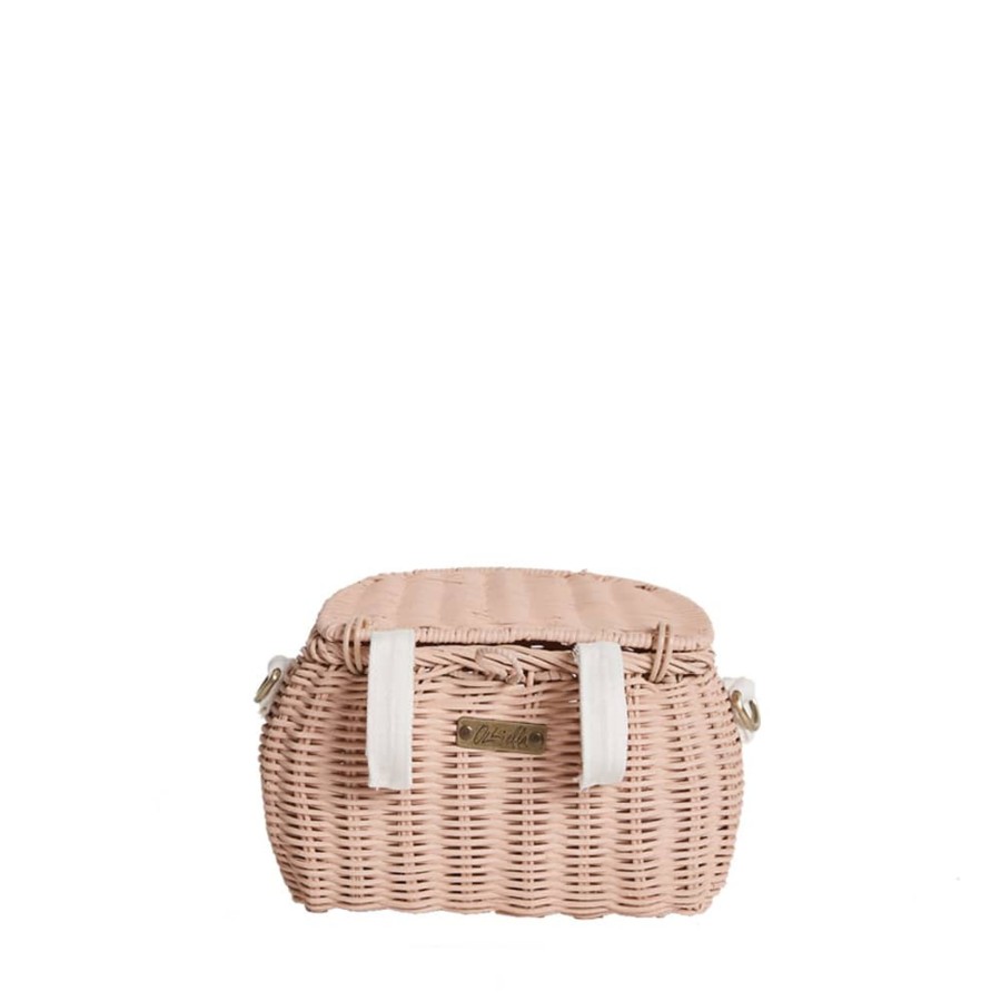 Outdoor Olli Ella Picnic Tupperware & Blankets | Mini Chari Rattan Bag-Rose