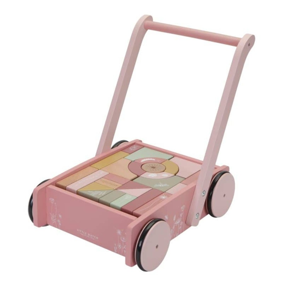 Toys & Play Little Dutch Baby Walkers | Block Trolley Wild Flowers/Walker