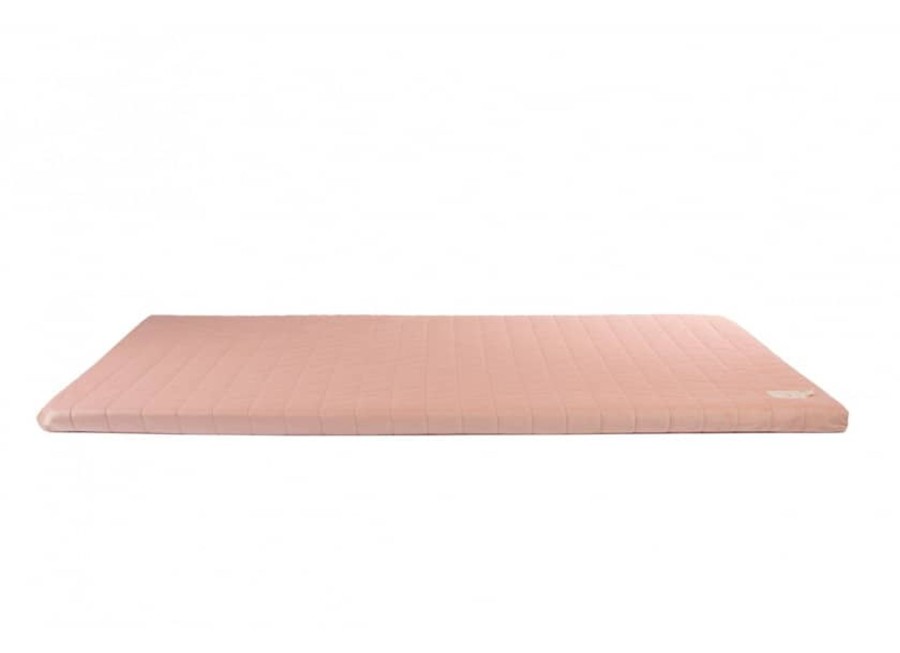 Nursery & Interior Nobodinoz Cushions | Zanzibar Play Mattress Velvet Bloom Pink