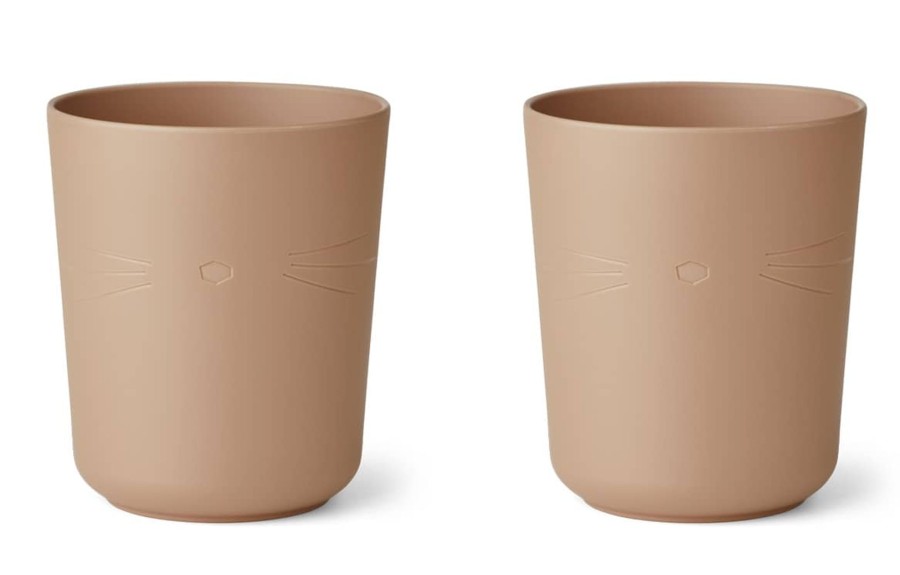 Mealtimes & Care Liewood Dinner Sets | Stine Cup 2 Pack - Cat / Pale Tuscany