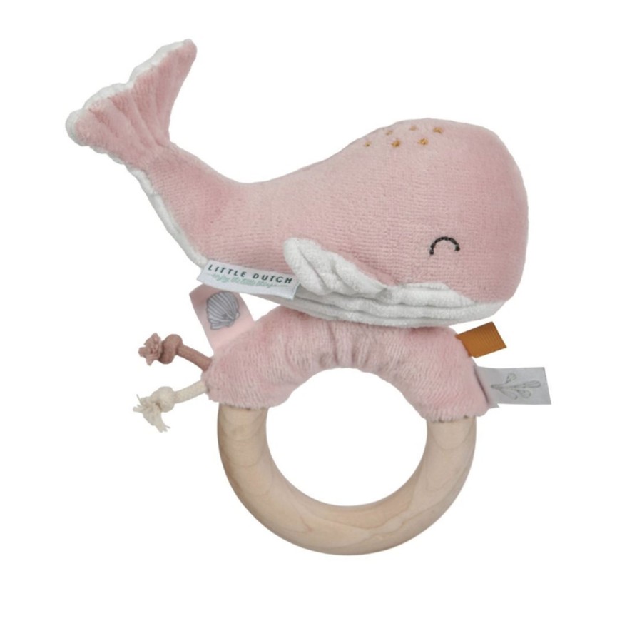 Toys & Play Little Dutch Newborn Gifts | Ring Rattle Whale Ocean Pink