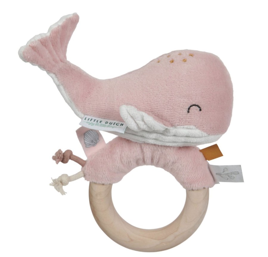 Toys & Play Little Dutch Newborn Gifts | Ring Rattle Whale Ocean Pink