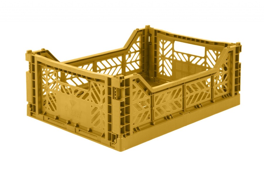 Nursery & Interior Aykasa Crates | Midi Folding Crate - Mustard