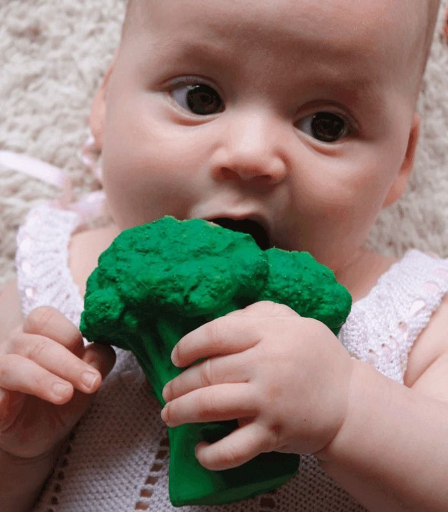 Toys & Play Oli & Carol Rattles & Teethers | Brucy The Broccoli Teething Toy