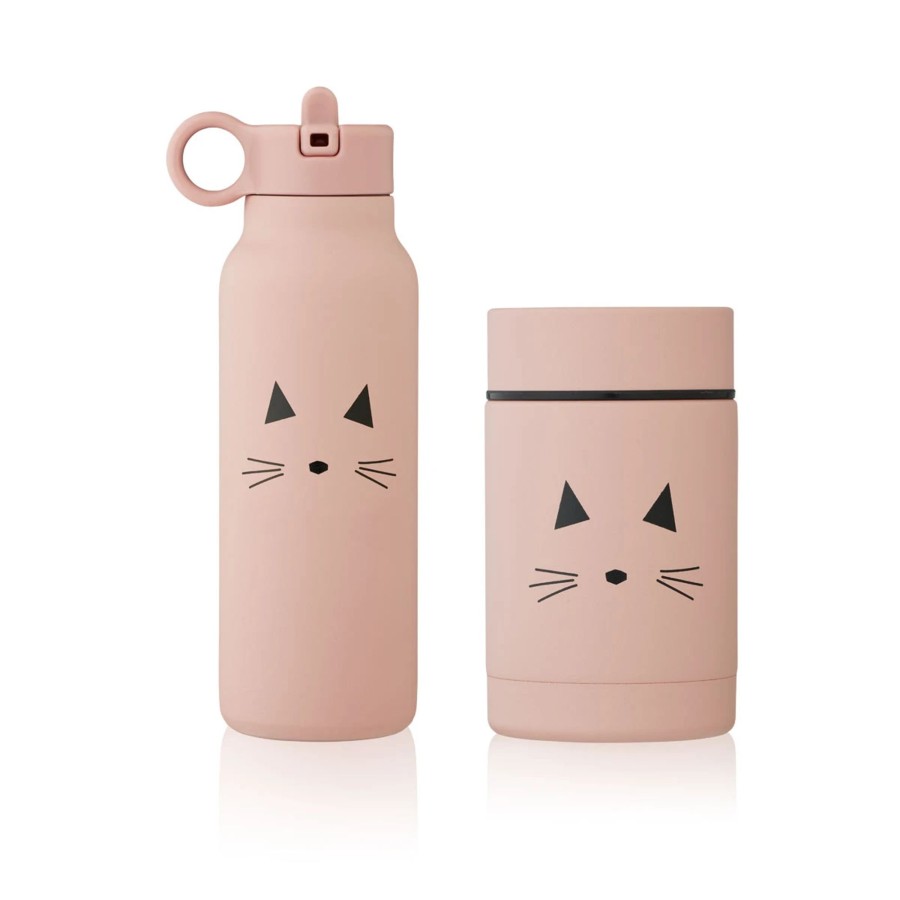 Mealtimes & Care Liewood Water Bottles | Marlow Set - Cat Rose