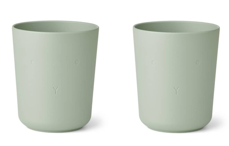 Mealtimes & Care Liewood Dinner Sets | Stine Cup 2 Pack - Rabbit Dusty Mint