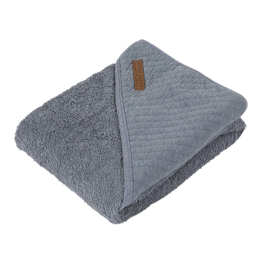 Mealtimes & Care Little Dutch Hooded Towels | Hooded Towel Pure Blue