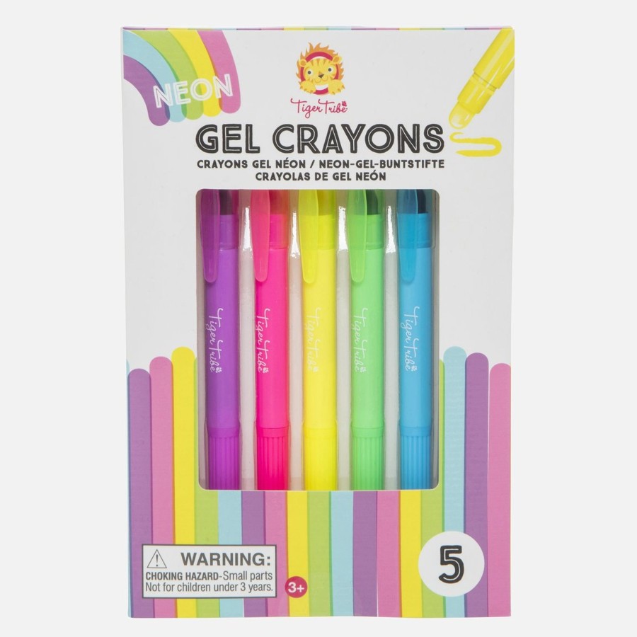 Clothing & Accessories Tiger Tribe Pencil Cases & Stationery | Neon Gel Crayons