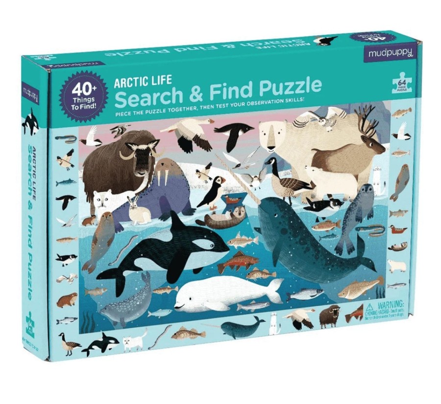 Toys & Play Mudpuppy Puzzles & Games | Artic Life Search & Find Puzzle