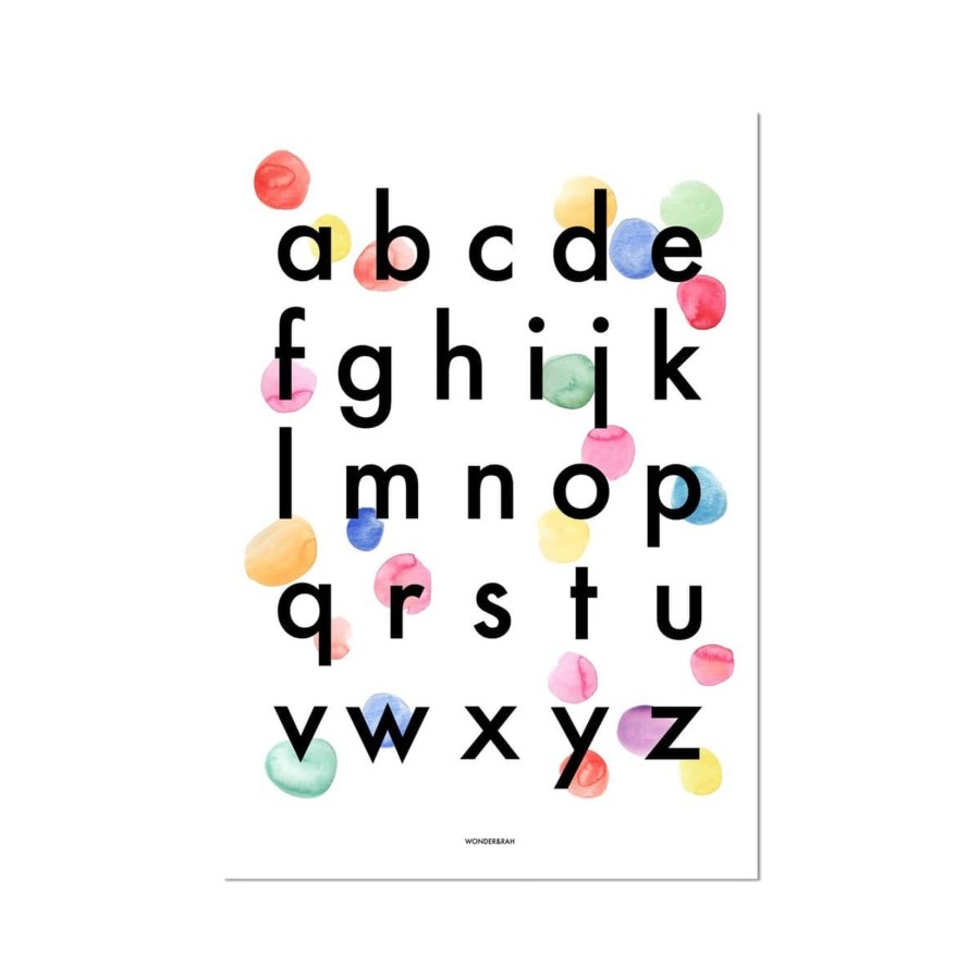 Nursery & Interior Wonder & Rah Art & Prints | Alphabet Confetti Print - A3