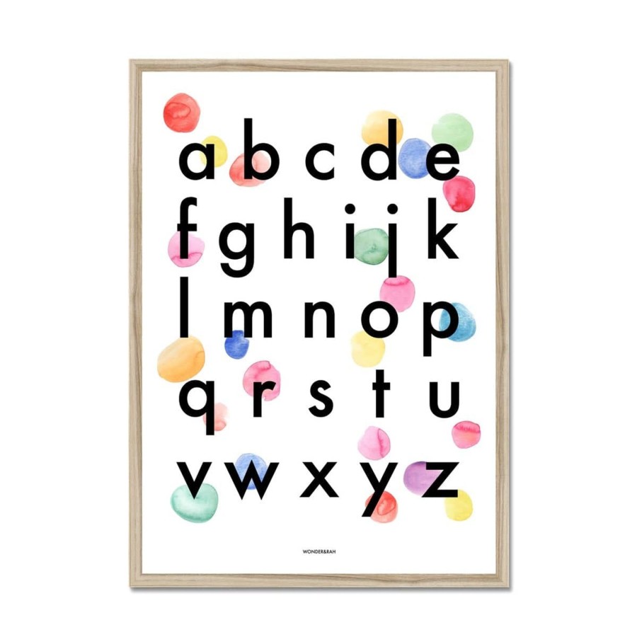 Nursery & Interior Wonder & Rah Art & Prints | Alphabet Confetti Print - A3