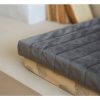 Nursery & Interior Nobodinoz Cushions | Zanzibar Play Mattress Velvet Slate Grey