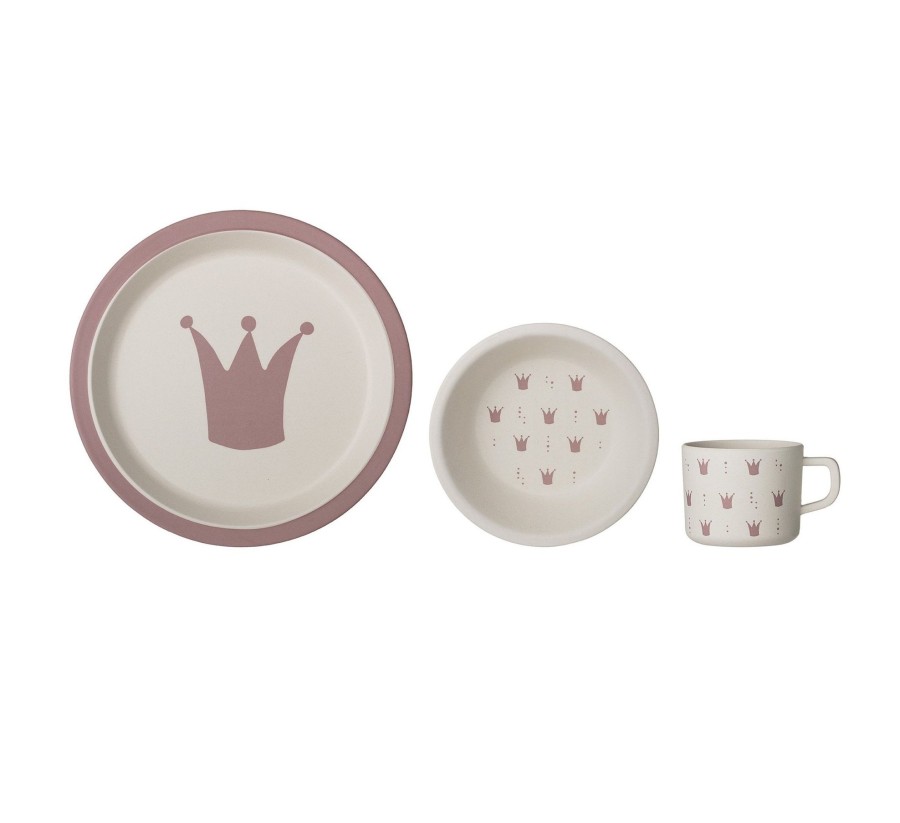 Mealtimes & Care Bloomingville Dinner Sets | Princess Serving Set, Rose, Bamboo