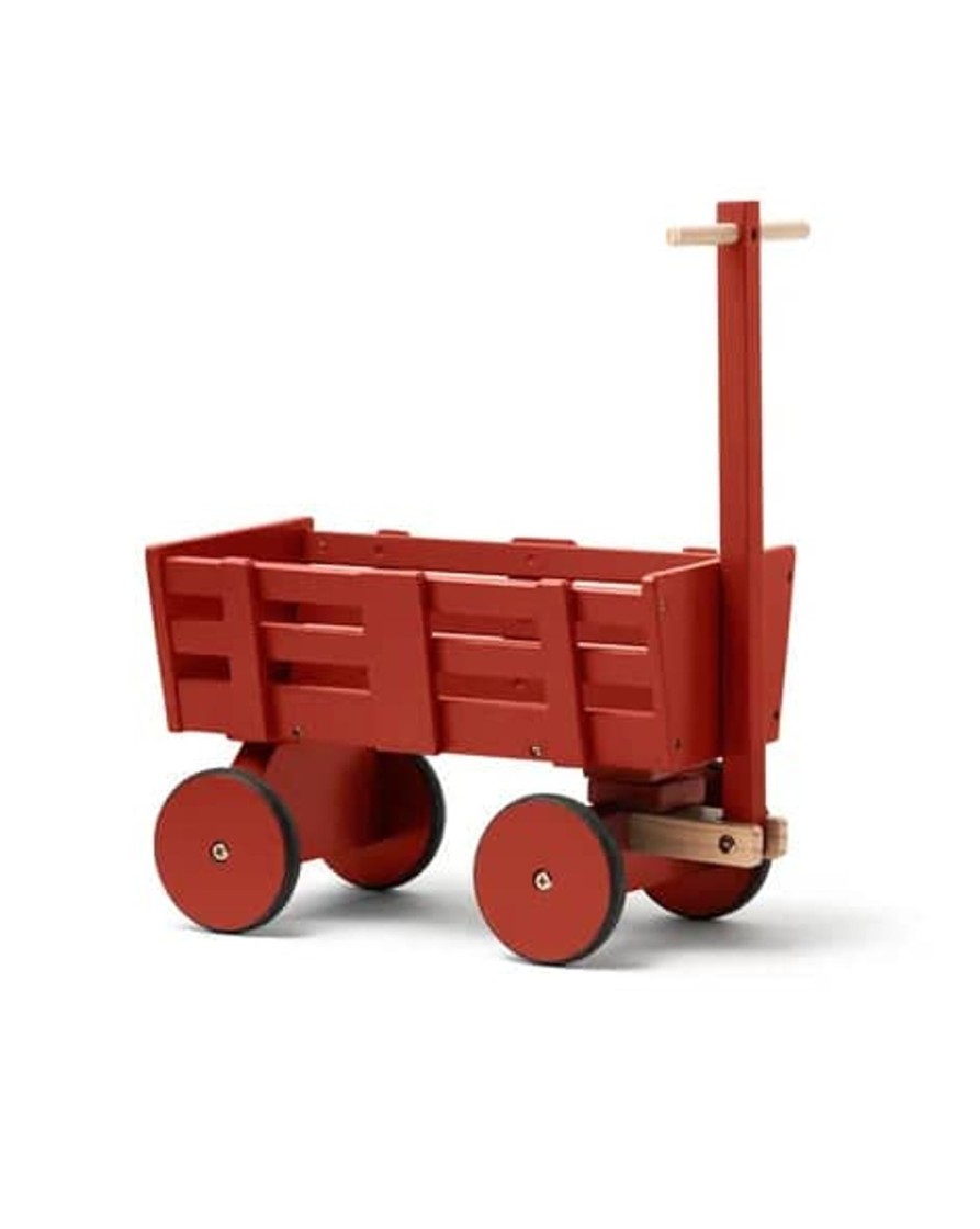 Toys & Play Kids Concept Role Play | Wooden Wagon By Carl Larsson In Dark Red